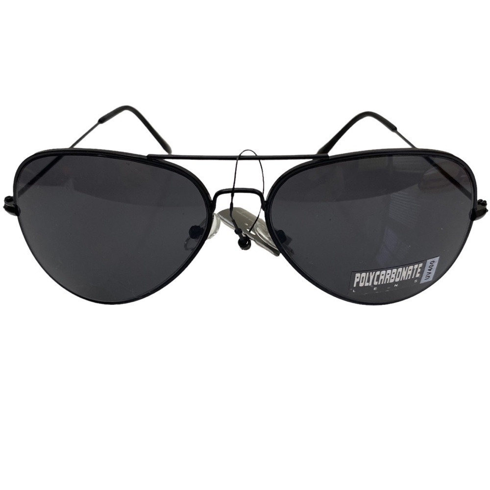 Aviator Sunglasses -New- Black Wire Frames